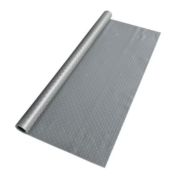 Garage Floor Mat Roll - 156x60 Inch Anti-Slip PVC Flooring - Heavy Duty Workshop Floor Covering - Warehouse, Parking, Industrial Use