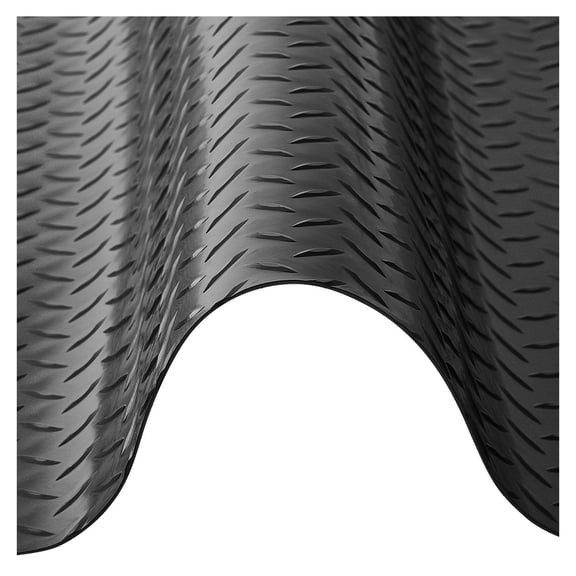 Garage Floor Roll 4x7 ft, 2.2mm PVC Diamond Plate Mat - Non-Slip, Heavy Duty Protector for Garage, Warehouse, Gym, Trailer