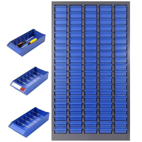 Garage Hardware Cabinet, 100 Drawer Parts Storage, Steel Bolt Organizer for Home Workshop Diy Small Parts