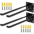 thumbnail image 1 of Garage Hook Hangers 2 Pcs, Shovel Holder Wall Mount, Rake Racks, Upgraded Ladder Hanger, Heavy Duty Folding Chair Rack, Garden Tool Hooks for Hanging Yard Tools, Ladders, Bikes and More, 1 of 7