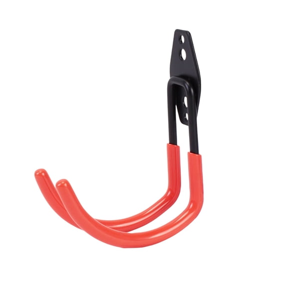Garage Hook Heavy Duty, Garage Utility Double Hook, Wall Mount Storage Organizer with Anti-Slip Coating, Garage Storage Hooks for Hanging Bike, Ladder, Garden Tools, Hose, 1 Pc, 4.33x1.53x5.74"