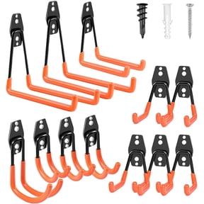 LANNEY Garage Hooks, 12 Pack Heavy Duty Garage Storage Hooks Hangers Wall Mount Utility Hooks for Bikes, Tools, Ladders