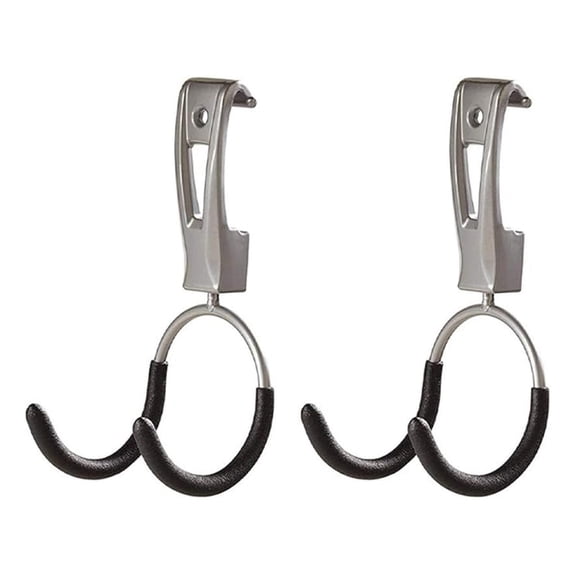Garage Hooks 2 Pack - FastTrack Metallic Hanging Hooks for Garage Storage - Ladder, Tool & Bike Organizer - Heavy Duty Steel Hooks for Shed & Wall Mounting