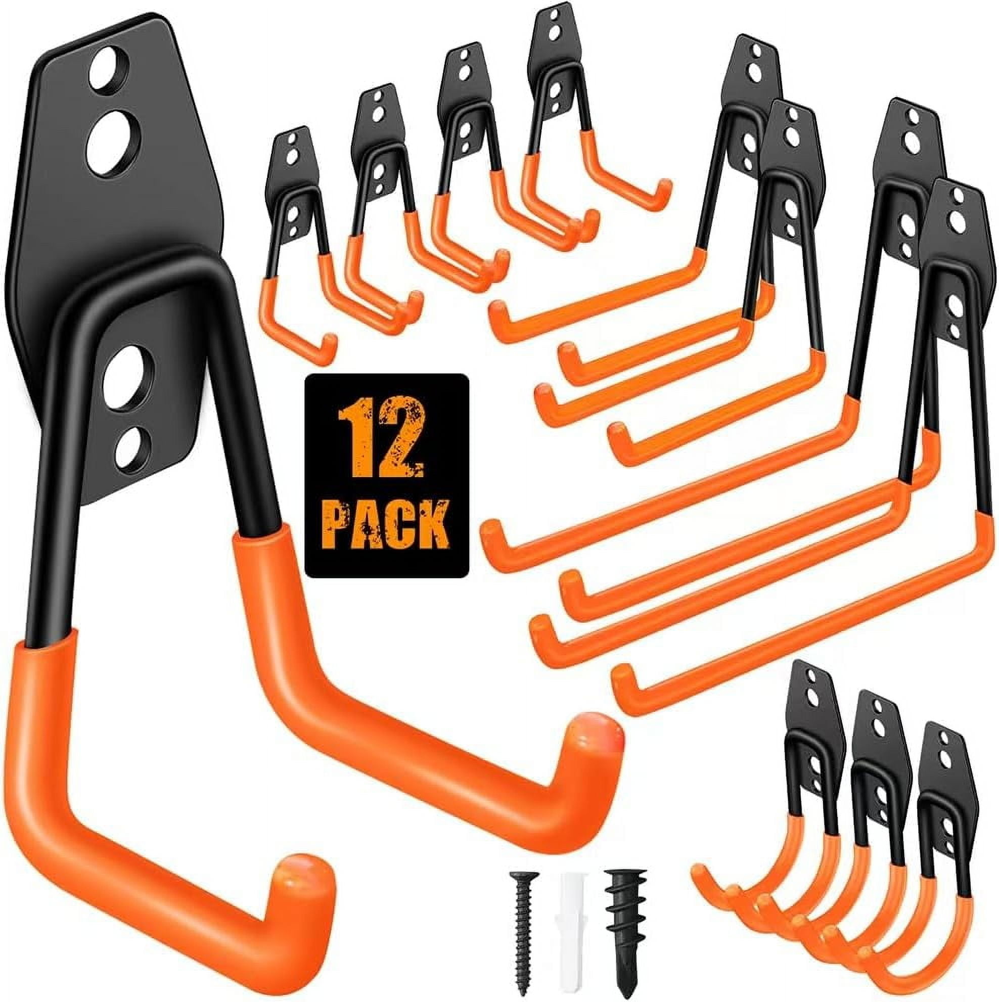 Garage Hooks Pack of 12, Garage Storage System Hooks for Hanging ...