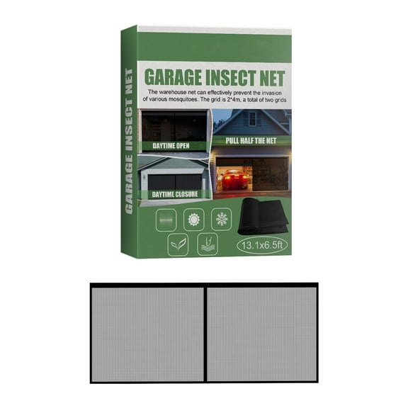Garage Net Seamless Retractable Portable Net Garage Door Screen for Easy Installation in Home Workshop and Garage Use