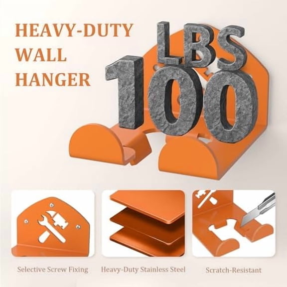 Garage Organization Storage Trimmer Rack Garden Power Tool Hanger for Grass Trimmer, Hedge Trimmer, Heavy Duty Weed Wacker Hook Tool Organizer, 1 Pack