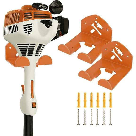 Garage Organization Storage Trimmer Rack Garden Power Tool Hanger for Grass Trimmer, Hedge Trimmer, Heavy Duty Weed Wacker Hook Tool Organizer, 2 Pack