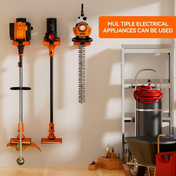Garage Organizer Trimmer Rack, Garden Power Tool Hanger Weed Whackers Holder Wall Mounted for Grass Trimmer, Hedge Trimmer, Garage Trimmer, Garden Tools
