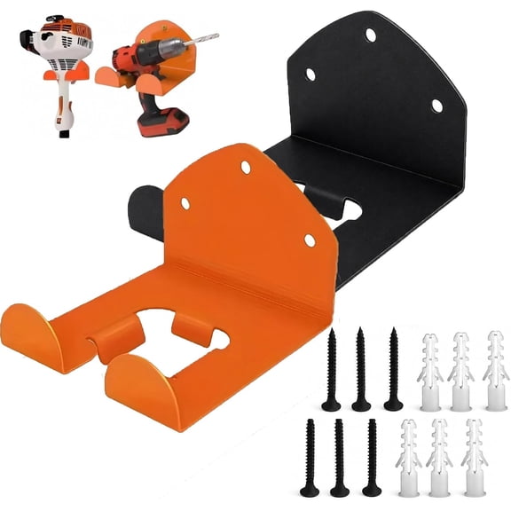 Garage Organizer Trimmer Rack,Garden Power Tool Hanger Weed Whackers,Wall Mounted String Trimmer Hanger,Weed Hangers for Garage Wall Mounted TrimmerRack Storage,Save Space in Garage Shed
