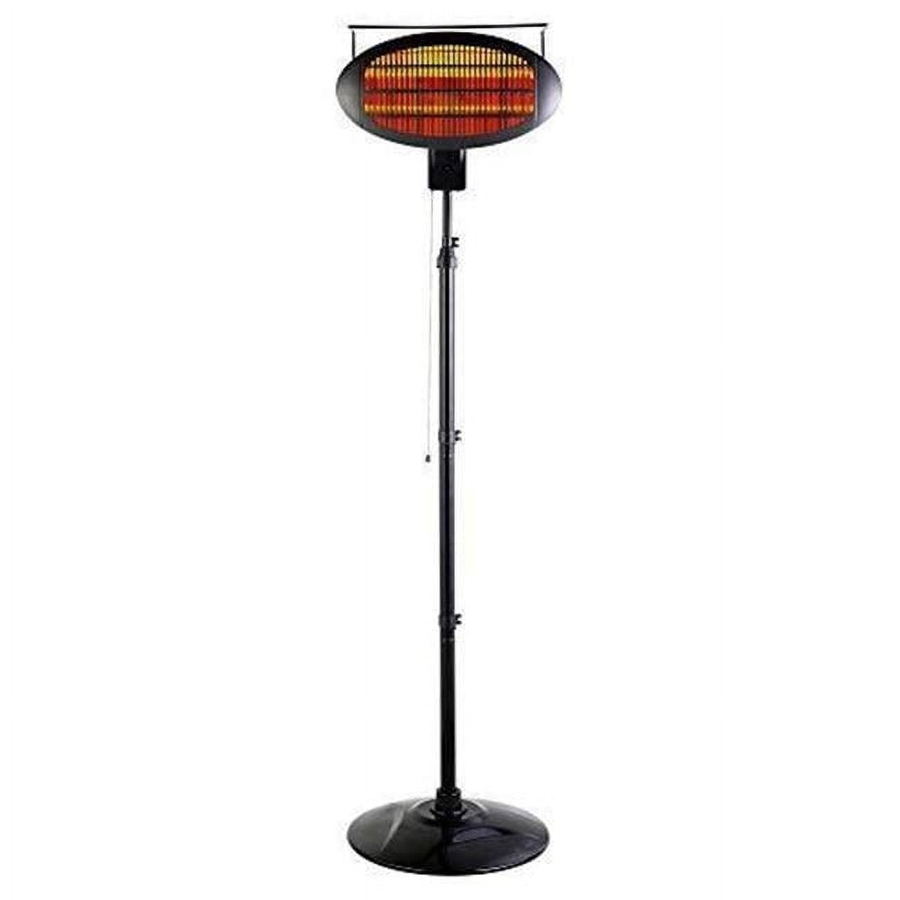 Black Metal Electric Infrared Standing Patio Heater