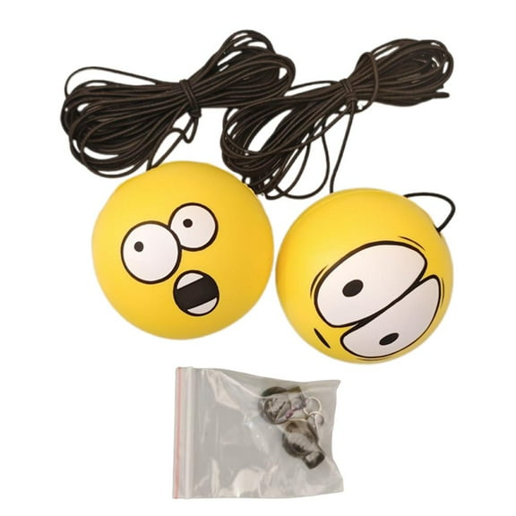 Garage Parking Aid Set - 2 Pcs PU Tennis Balls with Strings & Hooks, Adjustable Length, Scratch-Resistant