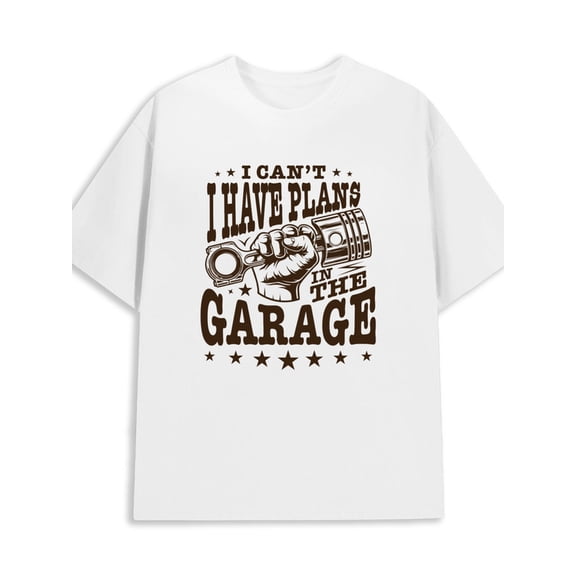 Garage Plans T-Shirt 180G 100% Cotton 180G 100% Cotton for men graphic tees pack retro white Trendy Unisex Shirt Graphic Tee tshirts Trendy Unisex Shirt Printed tshirts Halloween gifts