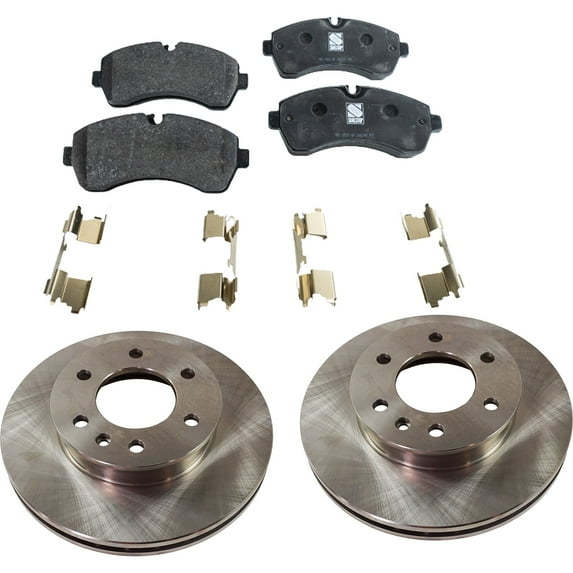 Garage-Pro 11.8 Inch Front Disc Brake Rotor and Organic Pads Kit Replacement for Dodge Sprinter 3500 2007-2009 RWD 2-Wheel Set Replaces# 0044208220,0054205320,107929510,2E0698151A,2E0698151F