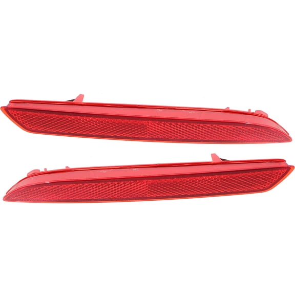 Garage-Pro Bumper Reflector Set Compatible With 2010-2011 Honda Insight, Fits 2011-2014 Acura TSX, Fits 2012-2014 Honda CR-V, Fits 2013-2014 Honda Fit Rear