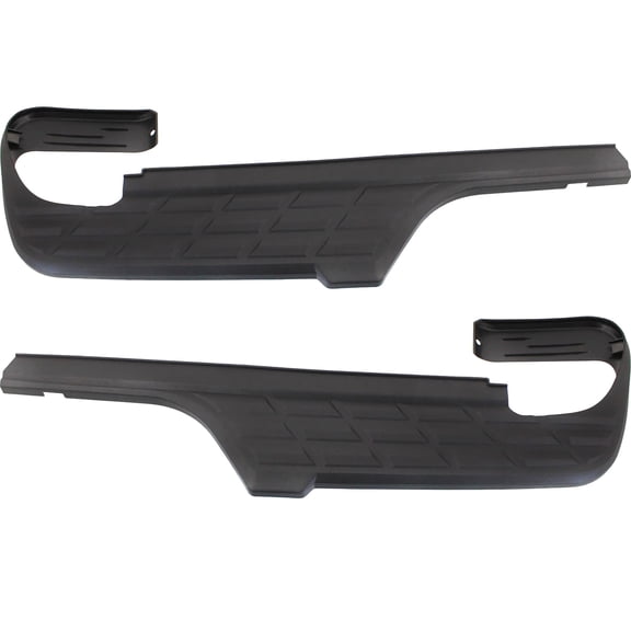 Garage-Pro Bumper Step Pad Set Compatible With 2007-2013 Chevrolet Silverado 1500, Fits 2007-2013 GMC Sierra 1500, Black Driver and Passenger Side Outer