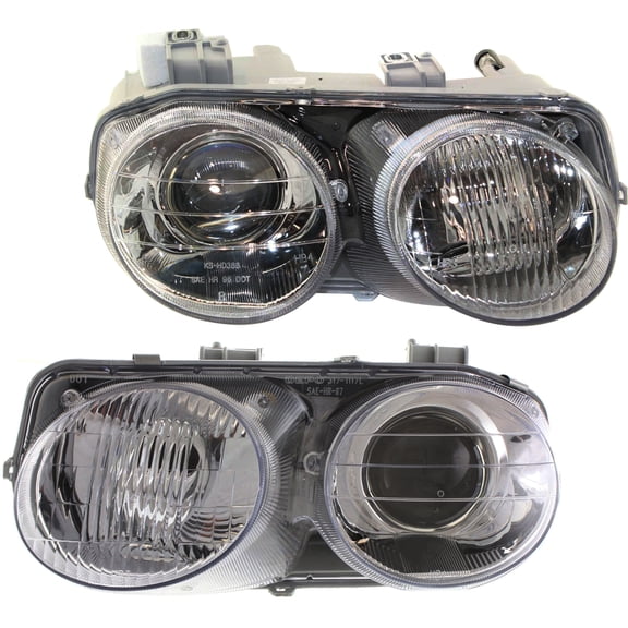 Garage-Pro Driver and Passenger Side Headlight for Acura Integra 1998-2001 Halogen Without bulb(s) Hatchback & Sedan Replaces# 33151ST7A03 33101ST7A03