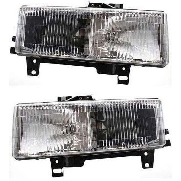 Garage-Pro Driver and Passenger Side Headlight for Chevrolet Express 3500 1996-2002 Also Fits Express 1500 Halogen With bulb(s) Replaces# 16522159 16522160