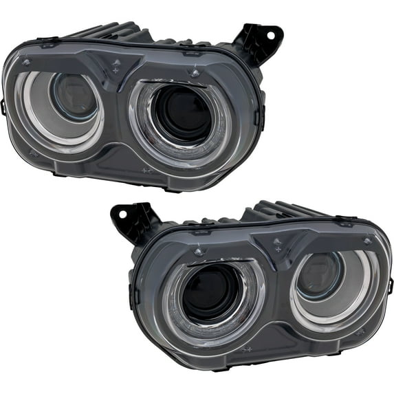 Garage-Pro Driver and Passenger Side Headlight for Dodge Challenger 2015-2023 Halogen With bulb(s) For Models Without Air Ducts Replaces# 68174064AG 68174064AF 68174065AG 68174065AF