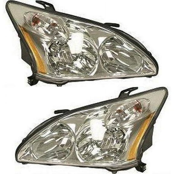 Garage-Pro Driver and Passenger Side Headlight for Lexus RX350 Base 2007-2009 Halogen With bulb(s) Japan Built Vehicle Replaces# 8117048200-PFM 8113048200-PFM