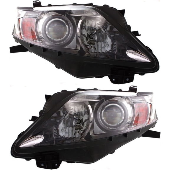 Garage-Pro Driver and Passenger Side Headlight for Lexus RX350 Base 2010-2012 Halogen With bulb(s) For Models Without HID Option, Canada Built Vehicle Replaces# 811100E050 811100E170 811500E050