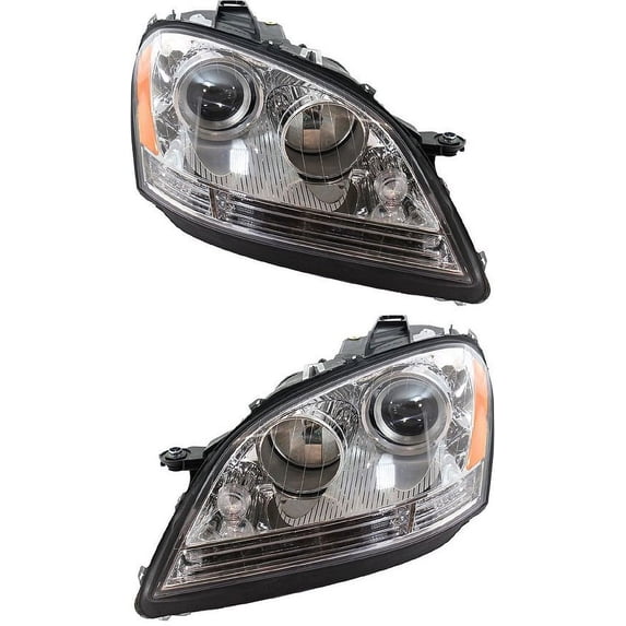 Garage-Pro Driver and Passenger Side Headlight for Mercedes Benz ML350 4Matic 2006-2007 Halogen With bulb(s) For Models Without Special Model "Grand Edition", Up to Chassis No. A 453758