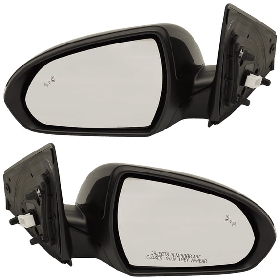Garage-Pro Driver & Passenger Side Power Heated Mirrors for Hyundai Elantra 2017-2018 With Signal Light & Blind Spot Monitor; Without Memory Paintable USA Built Vehicle