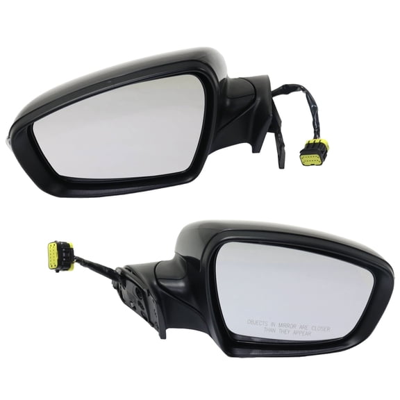 Garage-Pro Driver & Passenger Side Power Heated Mirrors for Kia Forte Forte5 2017-2018 Power Fold With Signal Light & Puddle Lamp; Without Blind Spot Monitor Paintable