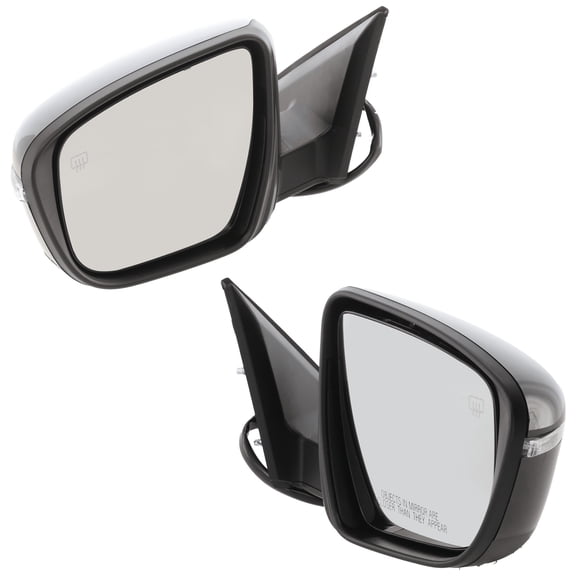 Garage-Pro Driver & Passenger Side Power Heated Mirrors for Nissan Rogue 2017-2020 With Signal Light; Without Memory Paintable Japan or USA Built Vehicle, For Models Without Side View Camera