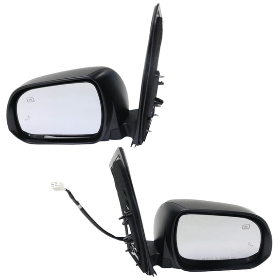 Garage-Pro Driver & Passenger Side Power Heated Mirrors for Toyota Sienna 2013-2017 Manual Fold With Blind Spot Monitor; Without Signal Light & Memory Paintable