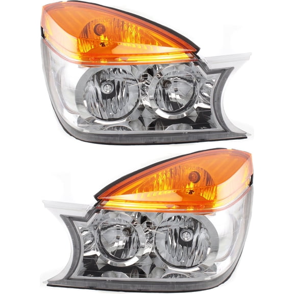 Garage-Pro Driver and Passenger Side Headlight for Buick Rendezvous 2002-2003 Halogen With bulb(s) Replaces# 12335569 12335570