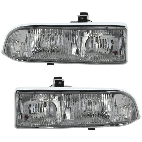Garage-Pro Driver and Passenger Side Headlight for Chevrolet S10 1998-2004 Halogen With bulb(s) Replaces# 16526218 16526217