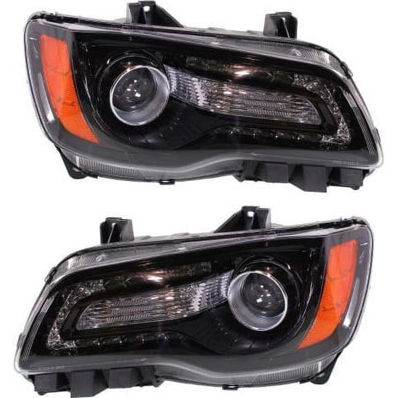 Garage-Pro Driver and Passenger Side Headlight for Chrysler 300 2012-2014 Halogen With bulb(s) Replaces# 68085416AF-PFM 68085417AF-PFM