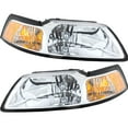thumbnail image 1 of Garage-Pro Driver and Passenger Side Headlight for Ford Mustang 1999-2004 Halogen With bulb(s) Replaces# YR3Z13008AA YR3Z13008BA, 1 of 8