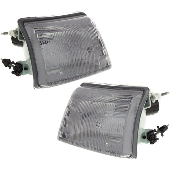 Garage-Pro Driver and Passenger Side Headlight for Ford Ranger Splash XL XLT 1998-2000 Halogen With bulb(s) Replaces# F87Z13008EB F87Z13008FB