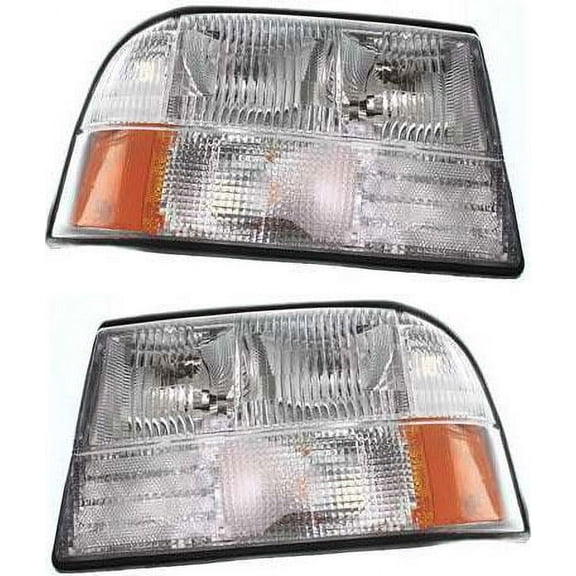 Garage-Pro Driver and Passenger Side Headlight for GMC Sonoma SL SLE SLS 1998-2004 Halogen With bulb(s) Replaces# 16526227 16526228