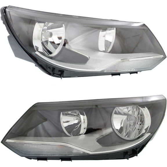 Garage-Pro Driver and Passenger Side Headlight for Volkswagen Tiguan 2012-2017 Halogen With bulb(s) Replaces# 5N0941006 5N0941005