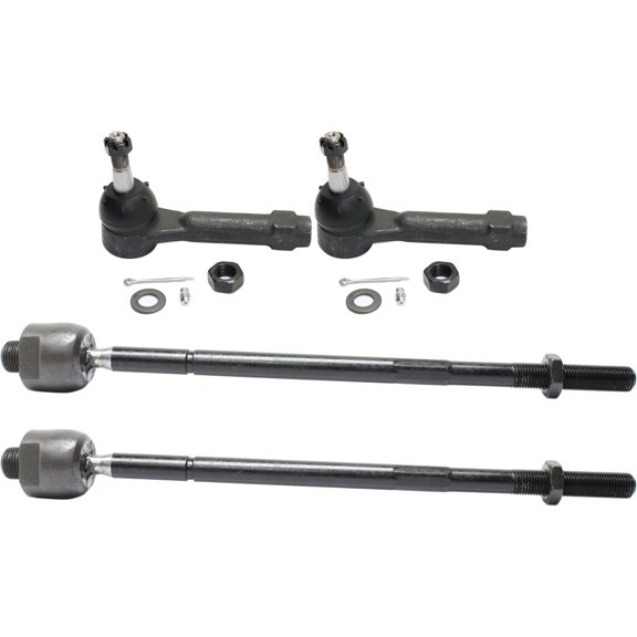 Garage-Pro Front Left & Right Inner and Outer Tie Rod End Compatible With Pontiac Trans Sport 1997 1998 1999 Chevrolet Venture 97-05