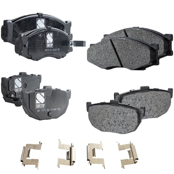 Garage-Pro Front and Rear Ceramic Disc Brake Pads Set Replacement for Nissan Maxima 1985-1987 Replaces# 4106011P26,4106011P91,4106011P93,4106011P94,4106032E80