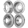 thumbnail image 1 of Garage-Pro Front and Rear Cross-Drilled/Slotted Vented Disc Brake Rotor Replacement for Toyota Tundra 2007-2021 Sequoia 2008-2021 Land Cruiser 2016-2020 Lexus LX570 2017-2021 353.5mm Disc, 1 of 9