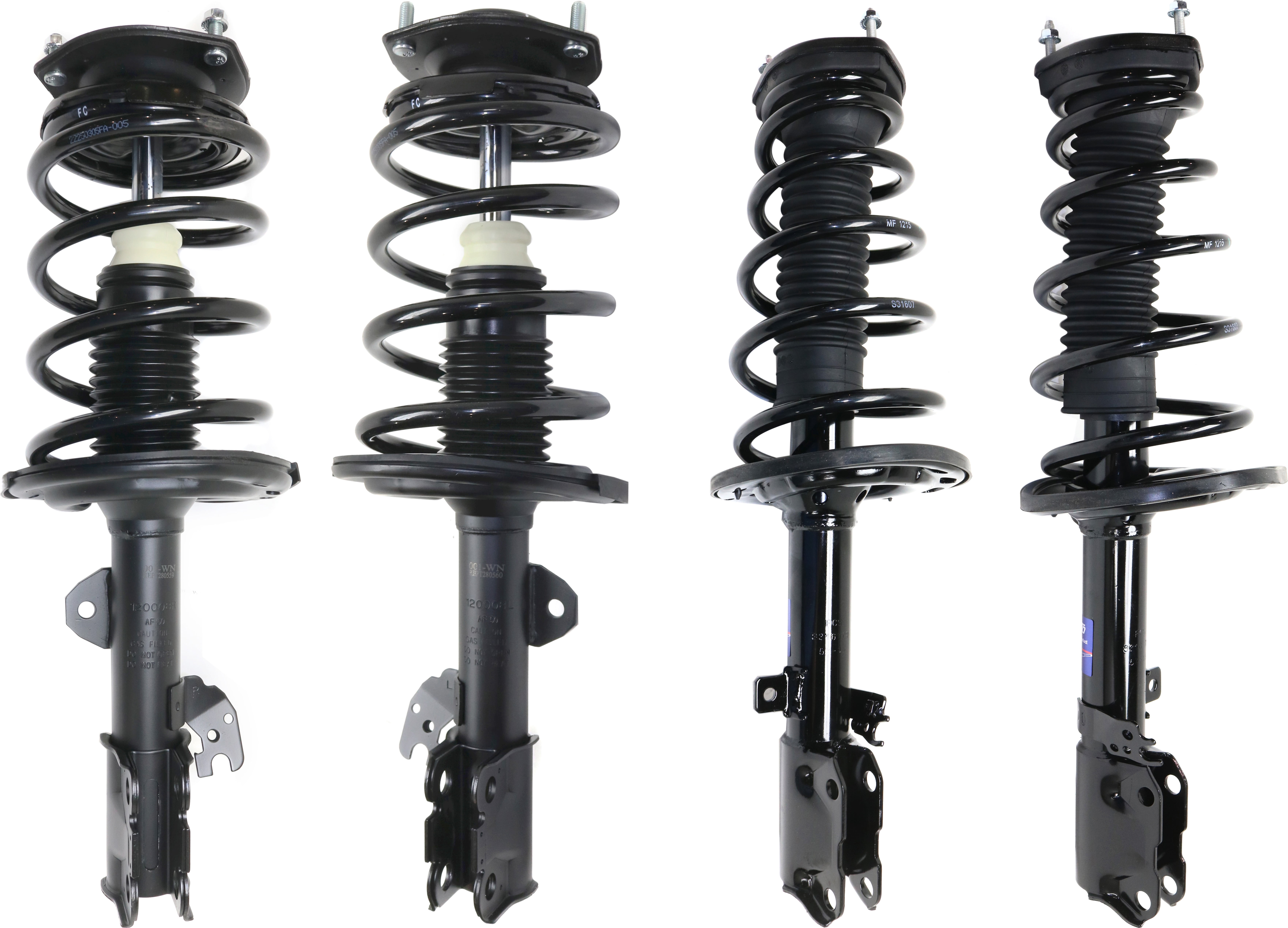 Garage-Pro Front and Rear Set of 4 Complete Shocks Strut & Coil Spring Assembly Compatible with Toyota Camry 2007-2011 Avalon 2008-2012 Driver & Passenger Side