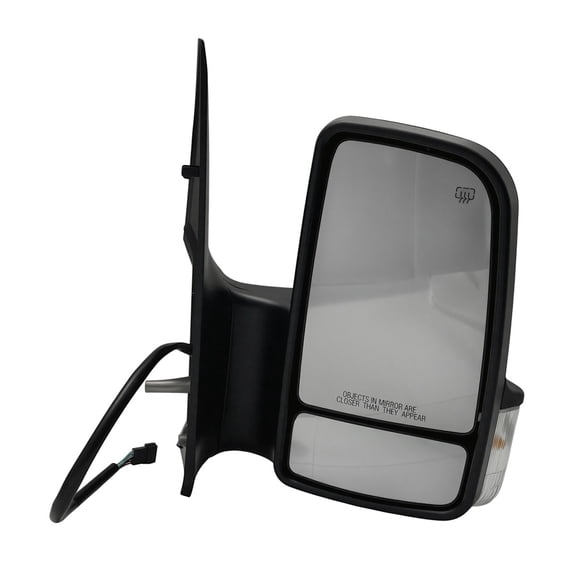Garage-Pro Mirror Compatible: Mercedes Benz Sprinter 2500 2010-2018, Sprinter 3500 Passenger Side With Heated, Manual Folding, No Auto-Dim, No Blind Spot Feature, In-glass Signal Light