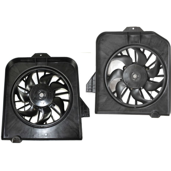 Garage-Pro Radiator Cooling Fan and A/C Condenser Cooling Fan Set Compatible with 2001-2005 Dodge Grand Caravan, Fits 2001-2005 Chrysler Town & Country Driver and Passenger Side