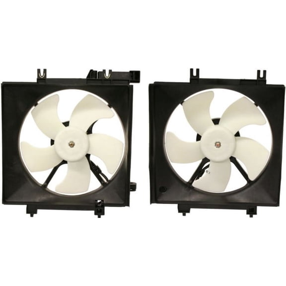 Garage-Pro Radiator Cooling Fan and A/C Condenser Cooling Fan Set of 2 Compatible with 2008-2011 Subaru Impreza & 2009-2013 Forester