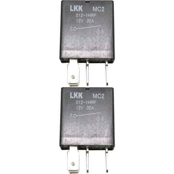 Garage-Pro Relay Set of 2 Compatible with 1997-2014 Toyota Camry, Fits 1997-2005 Honda Accord, Fits 1996-2006 Honda Civic, Fits 1997-2006 Honda CR-V 30 amps, 12V, blade terminal type, Set of 2
