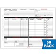 Garage Repair Order Forms, 8.5” x 11.75”, 3 Part, Carbonless, 50 Pack
