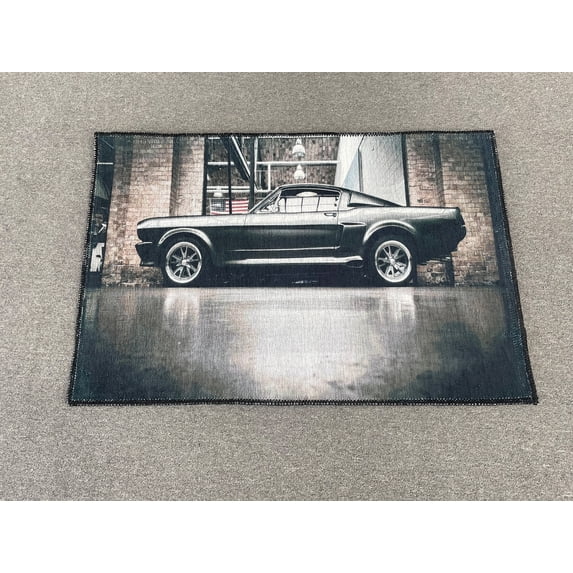 Garage Rug, Office Decor Rugs, Mustang Rug, Entry Rugs, Boy Room Rugs, Decorative Rug, Gift For The Home Rug, American Rug, Colorful Rug, 2.6'x5' - 80x150 cm
