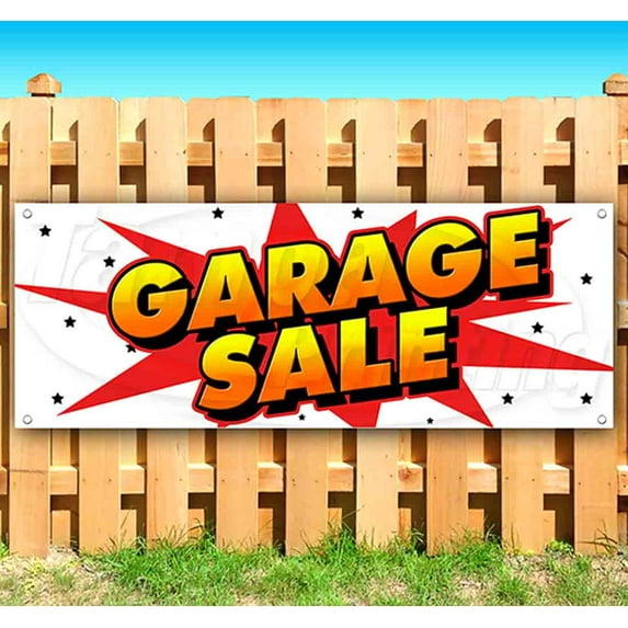 Garage Sale 13 oz Vinyl Banner With Metal Grommets