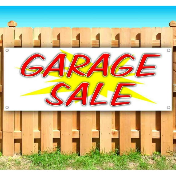 Garage Sale 13 oz Vinyl Banner With Metal Grommets