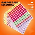 thumbnail image 1 of Garage Sale Price Stickers, Yard Sale Stickers Pre-Priced Price Stickers 3/4" Market for Retail, Bright Neon Multicolored Colored Diameter Dollars Stickers, 1 of 4