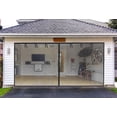 thumbnail image 1 of Garage Screen Doors for 1 car garage-10x8FT Fiberglass Durable Heavy Duty Magnetic Garage Door Screen Retractable Hands Free with 4 Roll Up Straps for Patio Workshop Home Gym Sun Room, 1 of 13